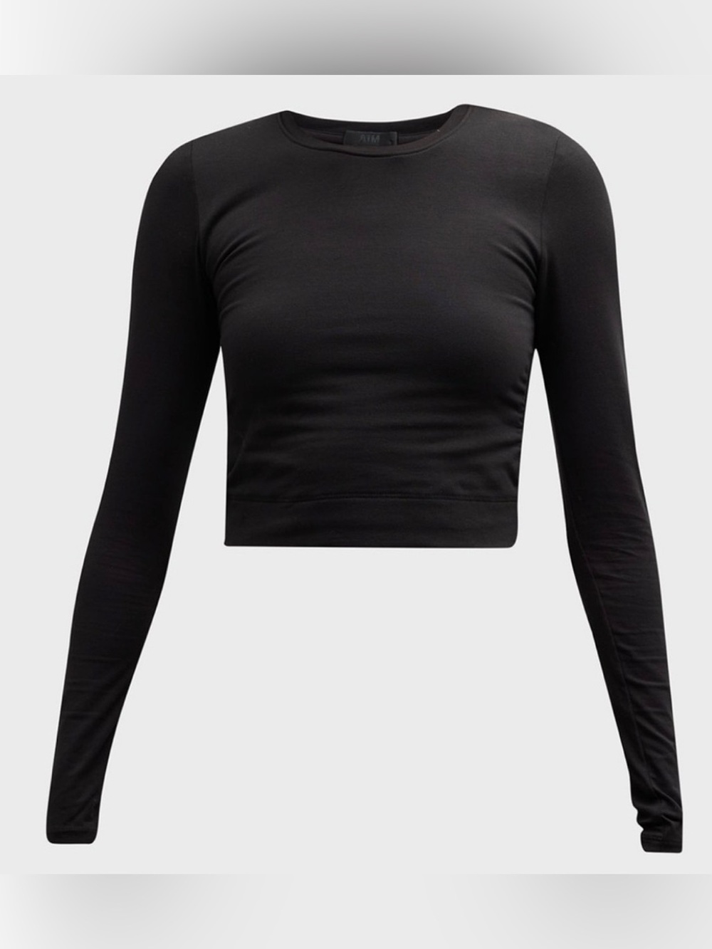 ATM Ruched Side Pima Cotton Crop Top